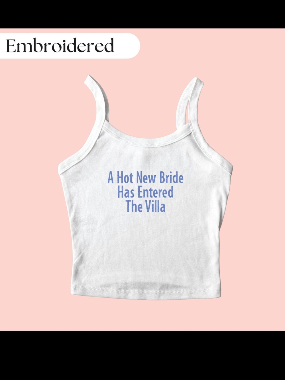 Love Island Bachelorette embroidered tank top